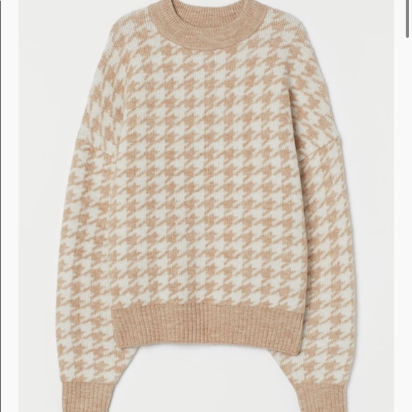 H&M Sweaters - H&M Houndstooth Fine Knit Sweater